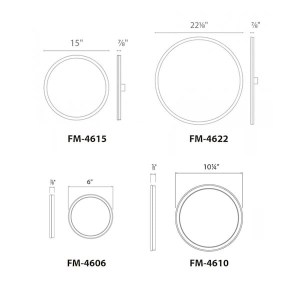 Geos 22in LED Round Low-Profile Flush Mount 2700K In Brass